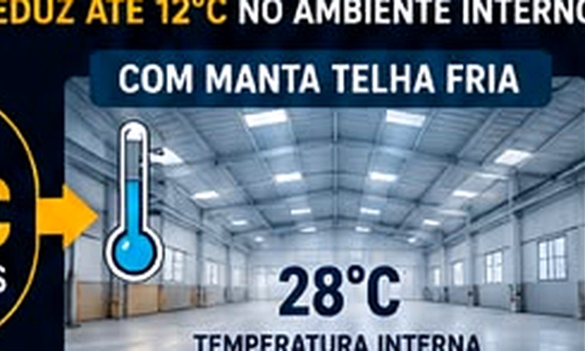 Galpão após aplicação de manta telha fria
