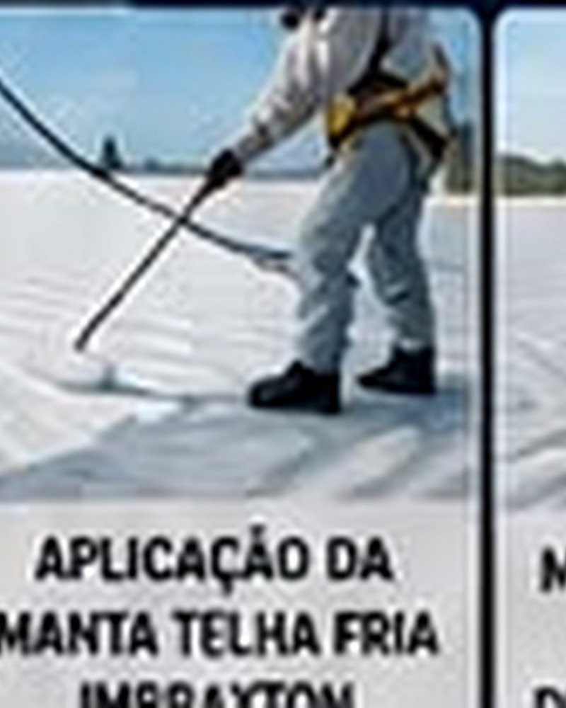 Aplicação de manta telha fria