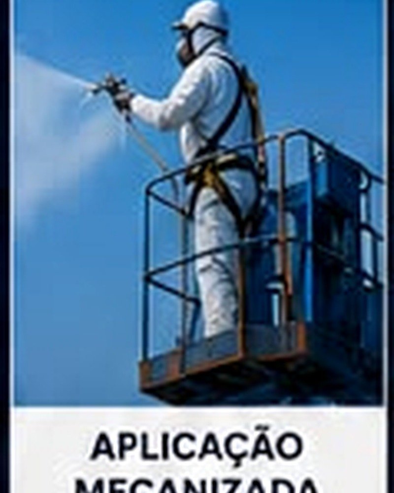 Aplicação mecanizada de pintura industrial